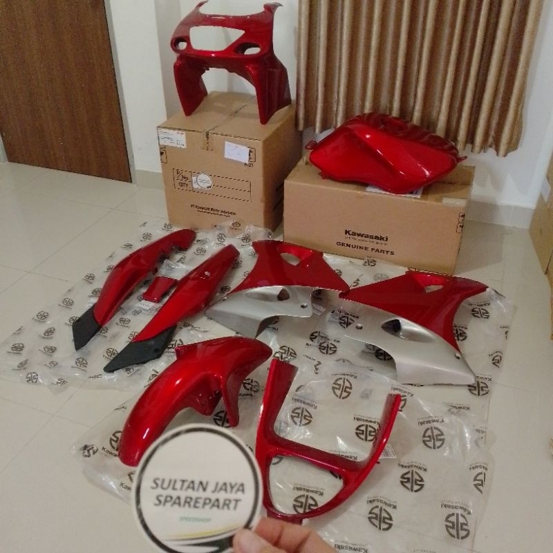 FULL BODY SET KAWASAKI NINJA RR OLD MERAH MAROON MARUN ORI KGP