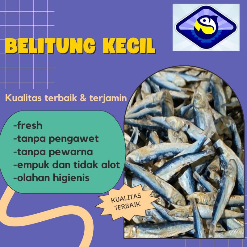

Ikan Asin Belitung Kecil Berat 250g 500g 1kg