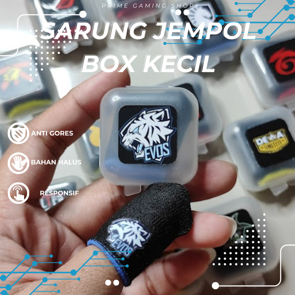 [COD-Gratis Ongkir]SARUNG JEMPOL GAMING EVOS RRQ BTR AURA DOMPET BOX PENYIMPANAN MOBILE LEGEND