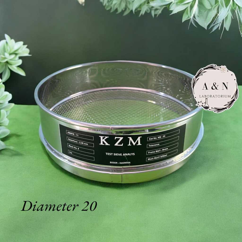 Seive Ayakan Stainless Mesh 8 Test Mesh 8 (2,36 mm) diameter 20