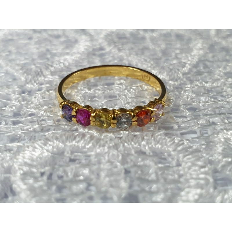 aksesoris emas muda cincin rainbow-1gr