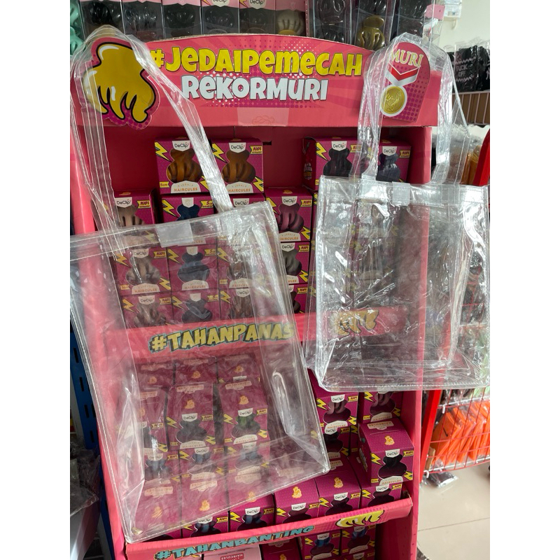 

TAS PAPERBAG MIKA TRANSPARAN dijual per PCS