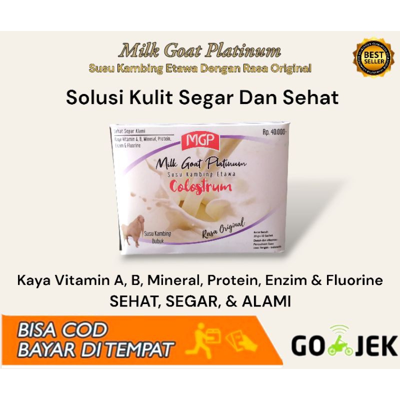 

Susu Kambing Etawa - 1 (MGP) isi 10 Sachet 200 gram - Milk Goat Platinum Rasa Original Banyak Orang Yang Cari!!