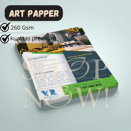 

Cetak Bahan Art Paper 260gsm | Cetak Kertas Art Paper 260 gsm custom design A3+