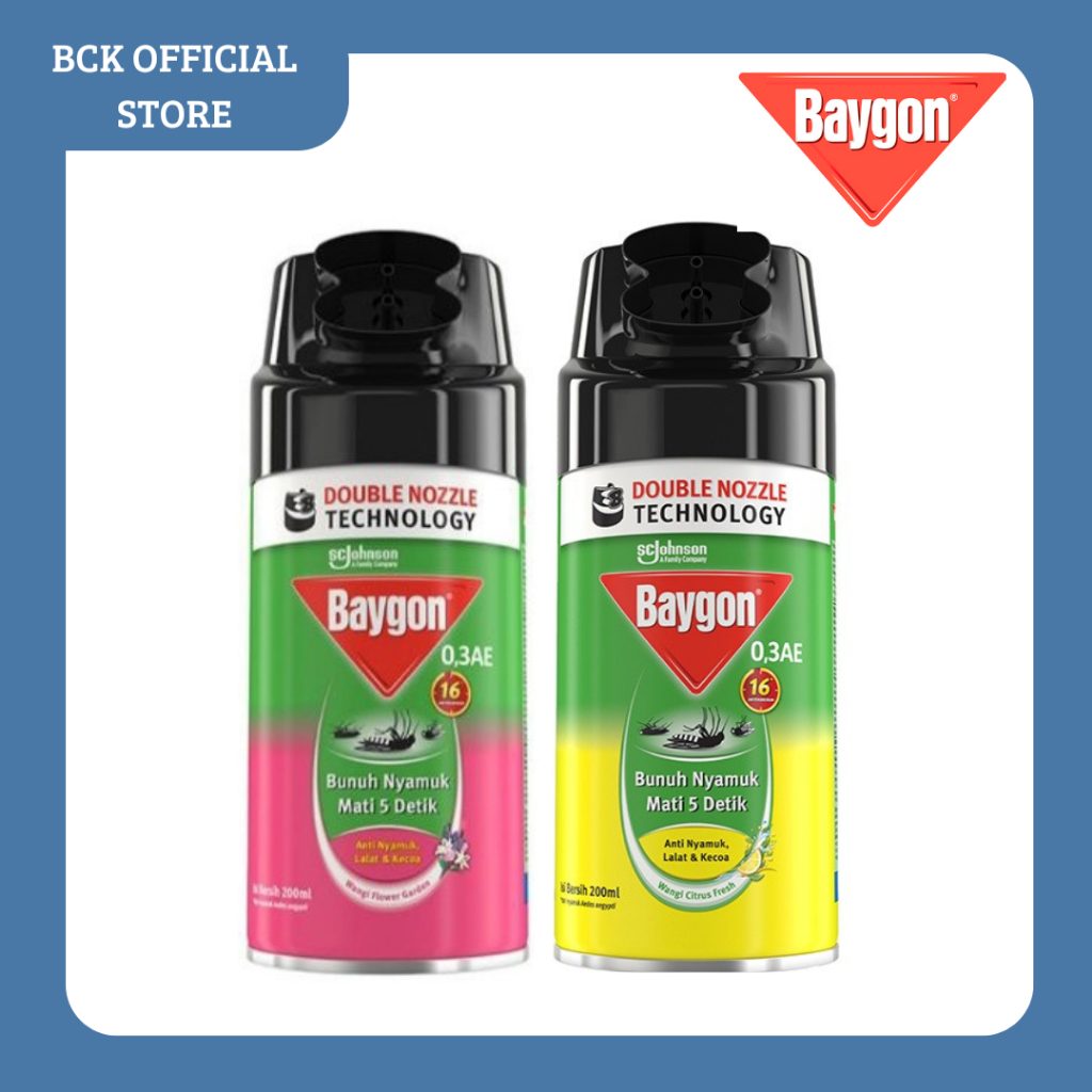 Baygon Aerosol/Semprotan Obat Nyamuk 200ml