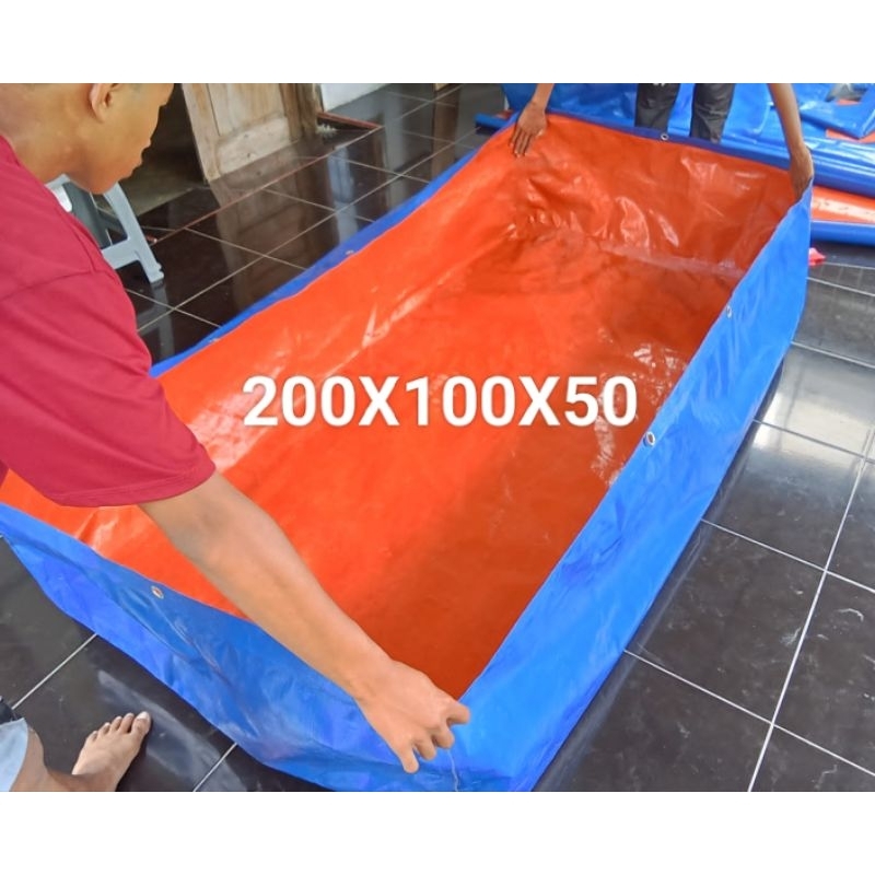 TERPAL KOLAM 200X100X50 KOLAM TERPAL 2X1X50 KOREA