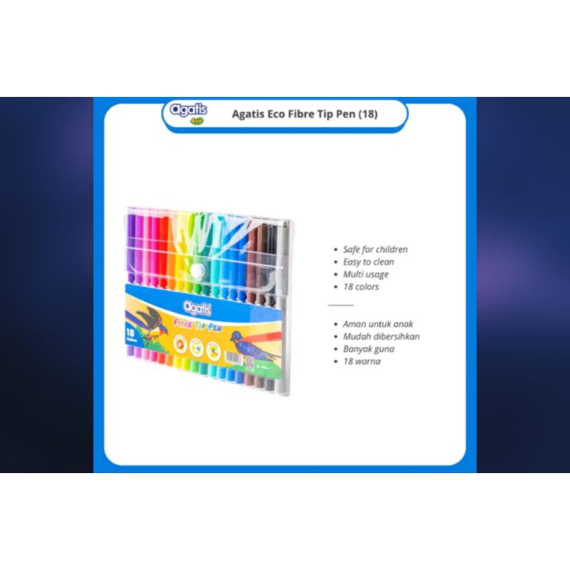 

Agatis eco fibre tip pen / spidol warna agatis