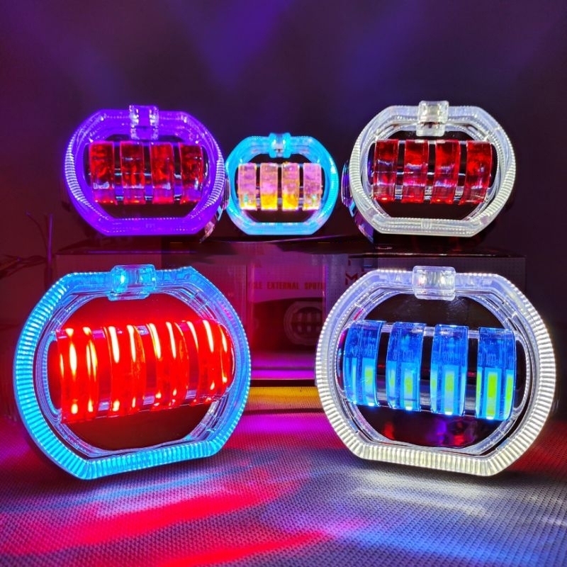 COD Lampu Tembak LED Biled Projie Projie Biled Proji Biled 4 Lensa 8D Lampu Utama Biled Projie Plus