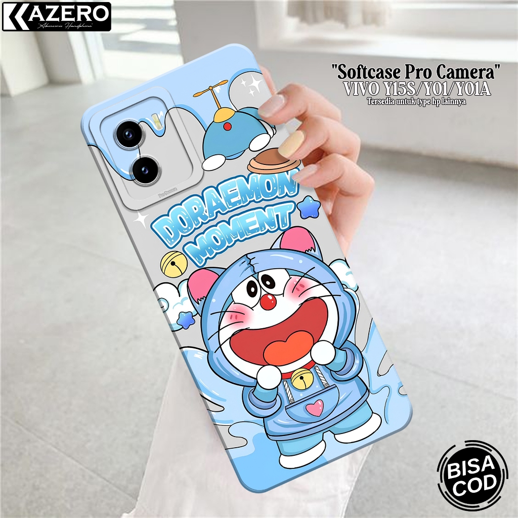 Case Hp Vivo Y15S/Y01 Terbaru - Case Kartun - Soft Macaron Pro Camera - Softcase Vivo Y15S/Y01 Terba