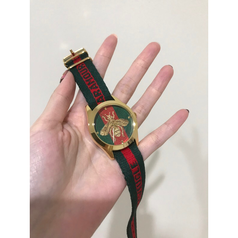 Jam Tangan tawon Tali Kanvas Hijau