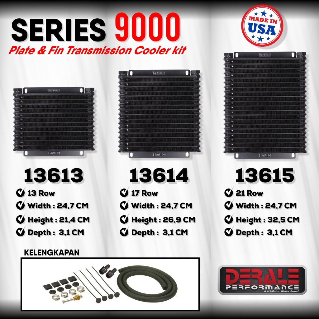 ATF automatic Transmisi Cooler DERALE 9000 Pajero Fortuner Innova