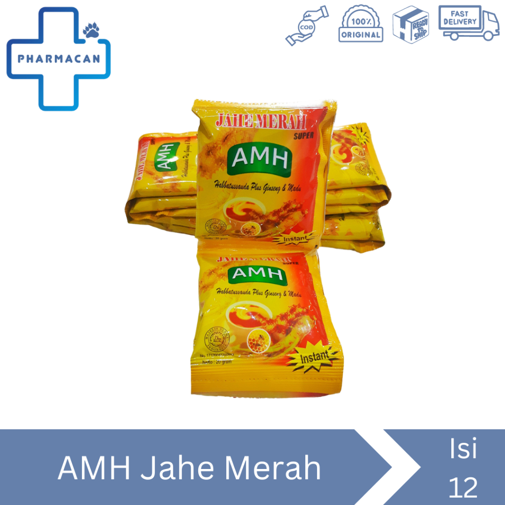 

AMH Jahe Merah | 1 Renceng -12 Sachet | Menjaga kesehatan Tubuh