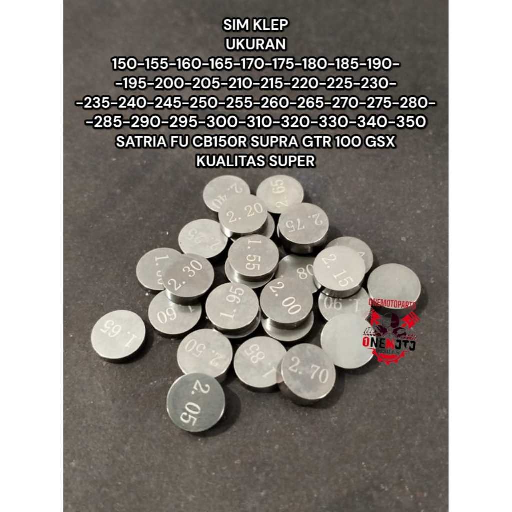 SIM SHIM KLEP TAPPET 1 BIJI UKURAN 150 155 160 165 170 175 180 185 190 195 200 205 210 215 220 225 2