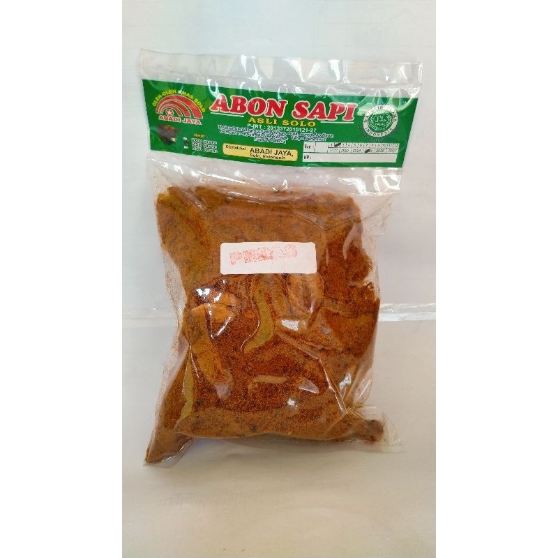 

ABON SAPI PEDAS 250gr | ABON SAPI PEDAS 250gr ABADI JAYA | OLEH OLEH KHAS SOLO ABON SAPI