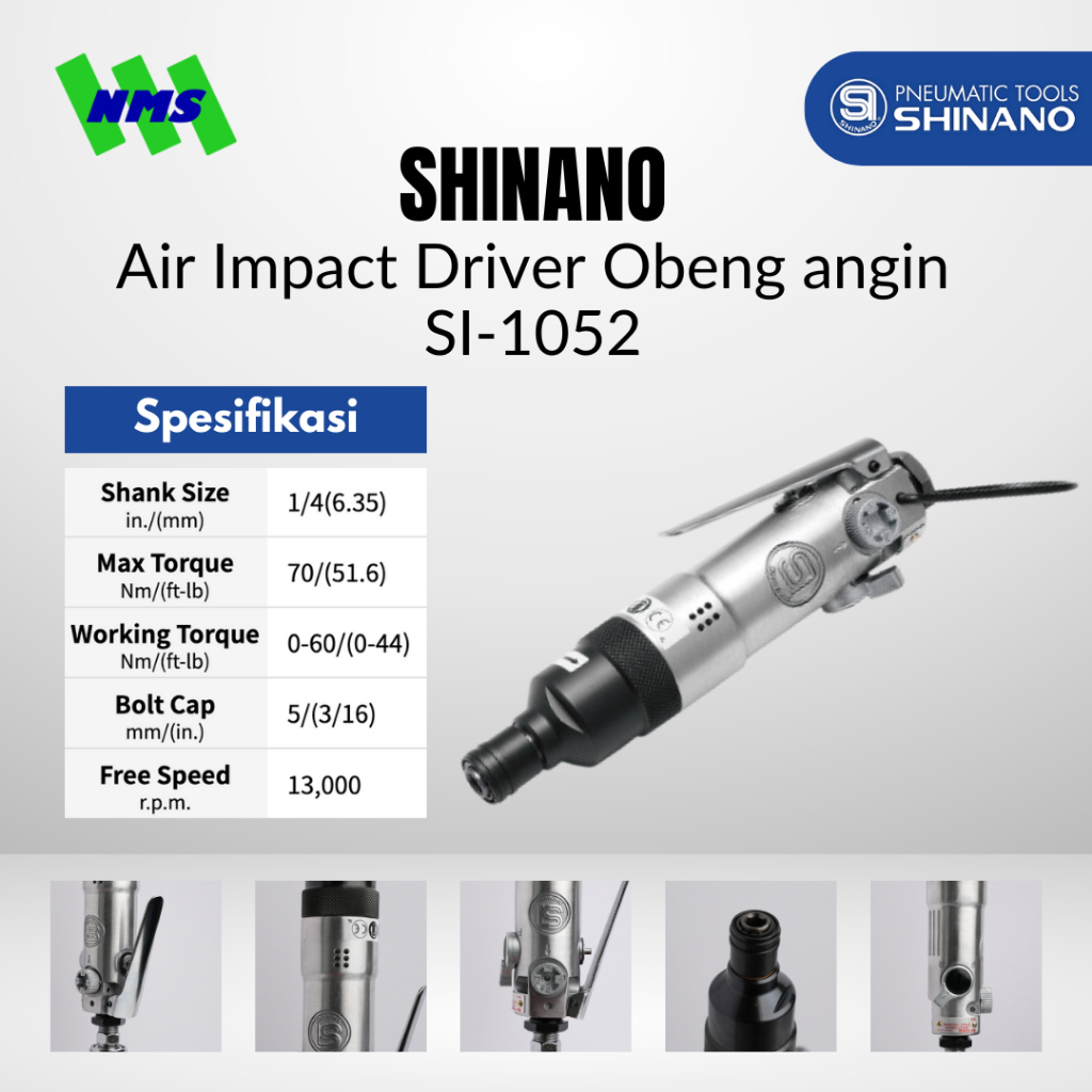 IMPACT DRIVER Shinano SI-1052 Impact Driver Obeng angin