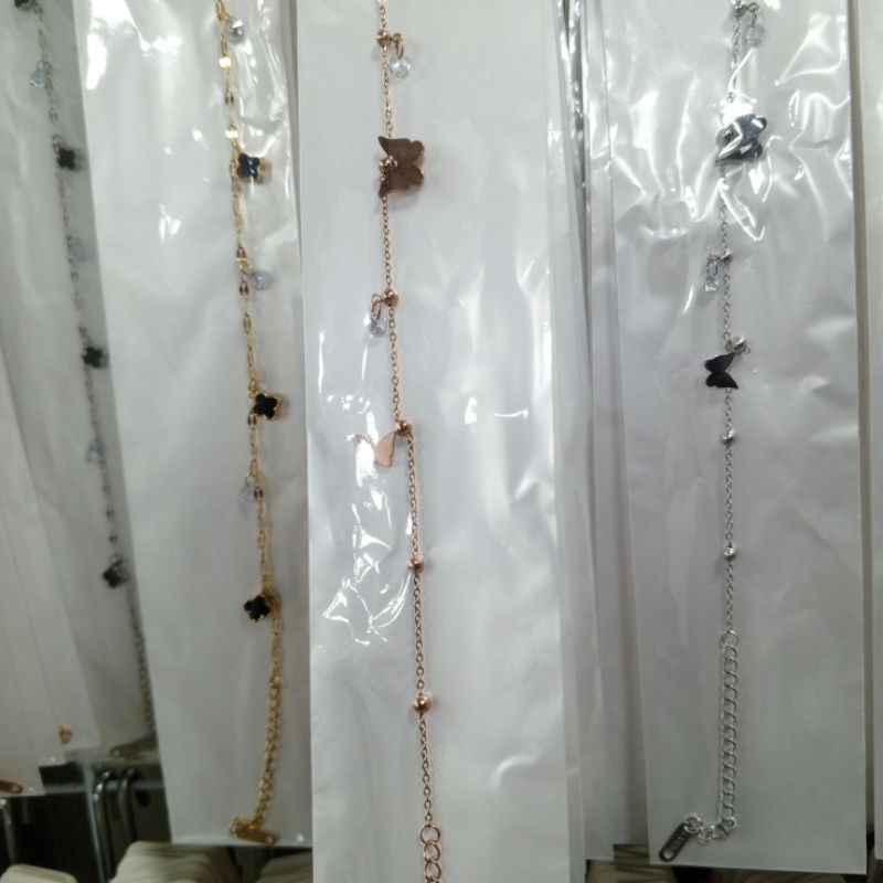 GELANG KAKI WANITA TITANIUM IMPORT ANTI LUNTUR DAN ANTI KARAT KOREA