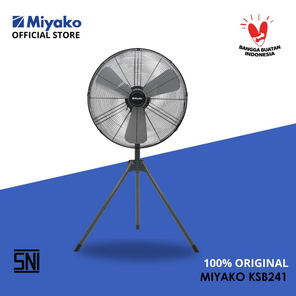 Kipas Angin Industrial Miyako KSB241 Stand Fan Kipas Berdiri 24 Inch