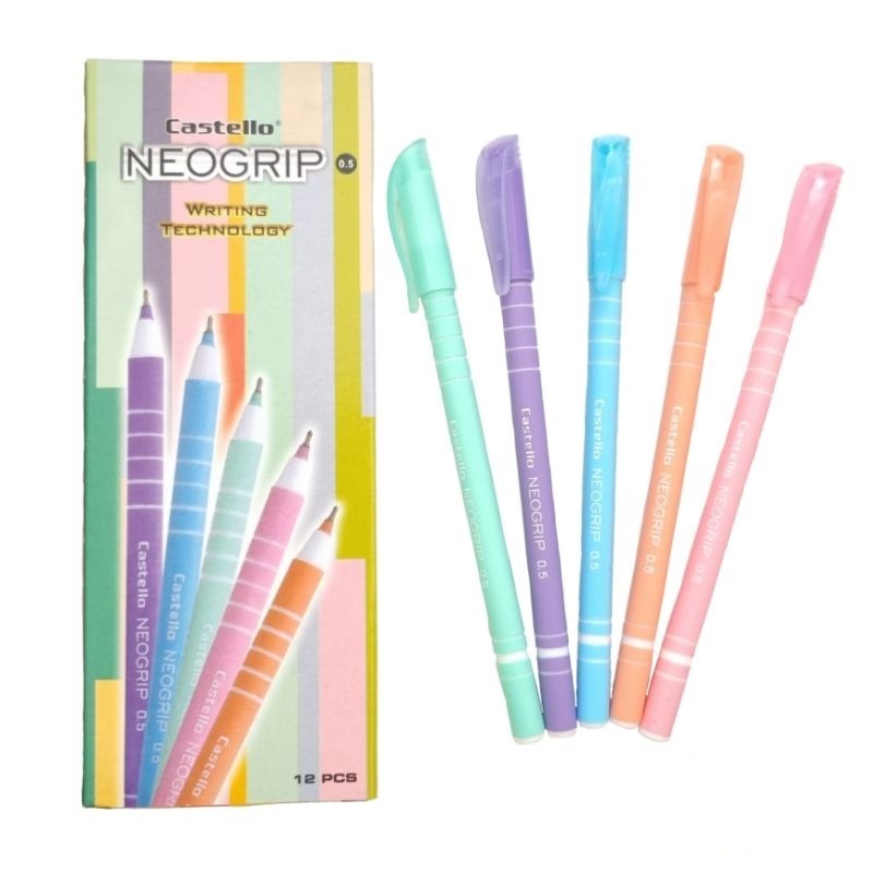 

1 biji BALLPOINT CASTELLO NEOGRIP PEN HITAM 0.5 WRITING TECHNOLOGY BALPOIN HITAM BY STANDARD 0.5 mm