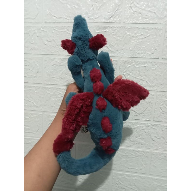 Boneka Jellycat Dexter Little Dragon / JC Naga Biru Merah - PL Like new