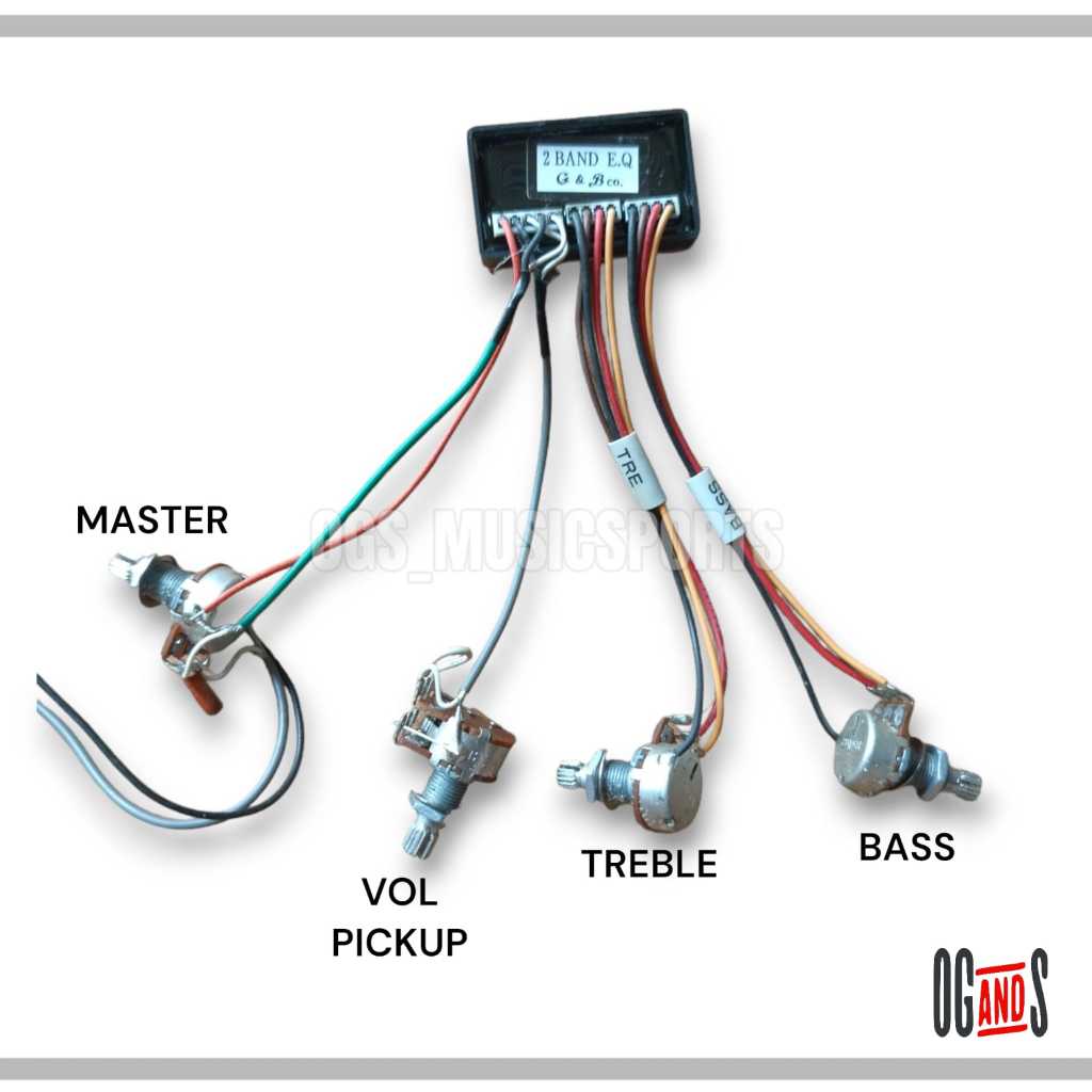 Preamp aktif pickup bass 2 band