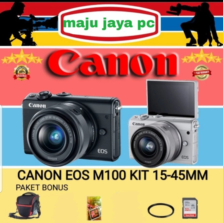 CANON EOS M100 KIT 15-45MM STM KAMERA MIRRORLESS
