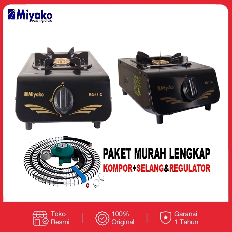 Kompor Gas 1 Tungku Murah Miyako KG 11 C / Kompor 1 Tungku / Kompor Satu Tungku