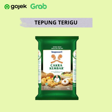 

Tepung Terigu Cakra Kembar Bogasari 1 KG