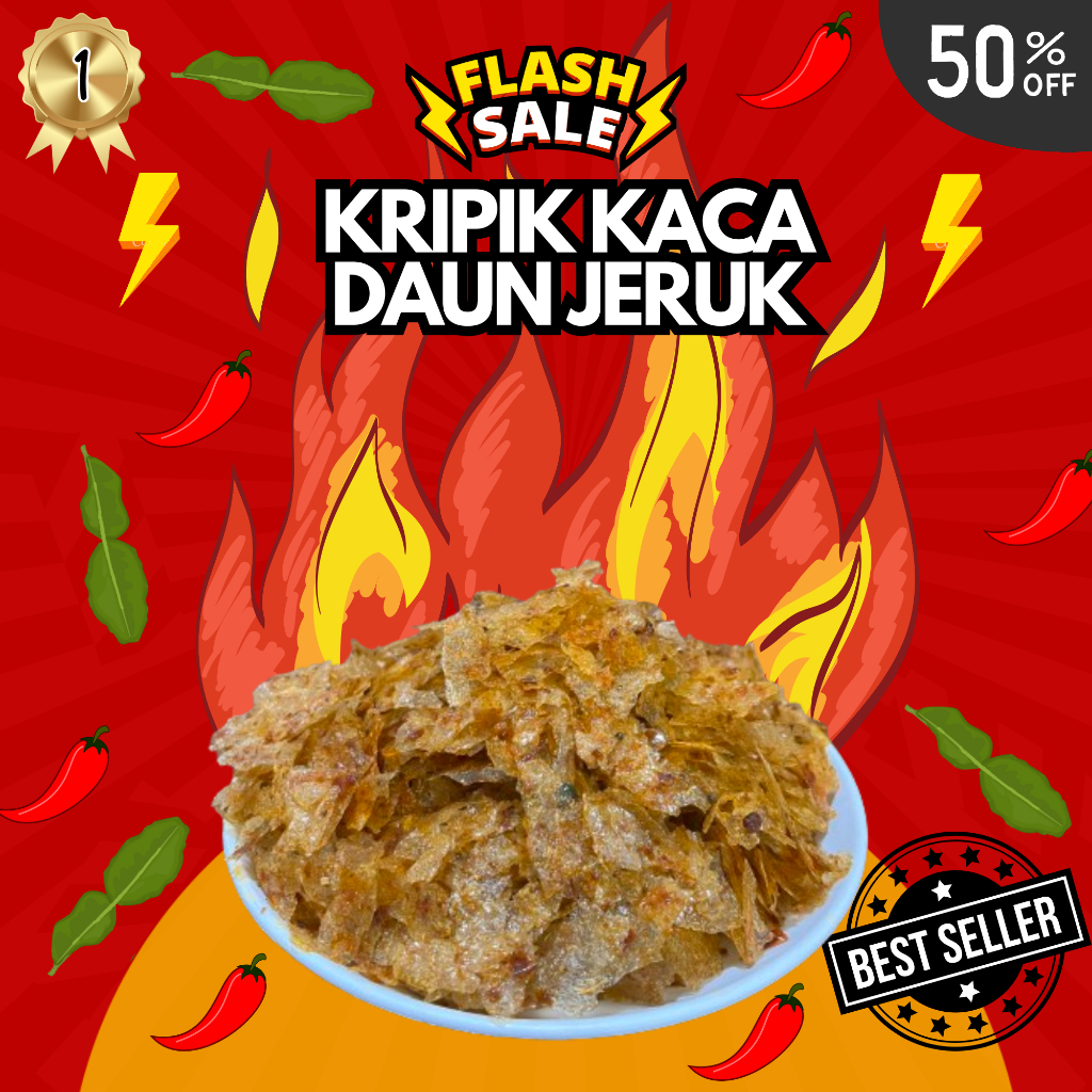 

Keripik Kaca Pedas Original Cabe Ijo Daun Jeruk 250GR