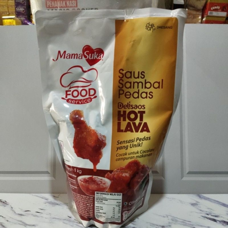 

Mama suka Saus Sambal Pedas Delisaos Hot Lava 1 kg
