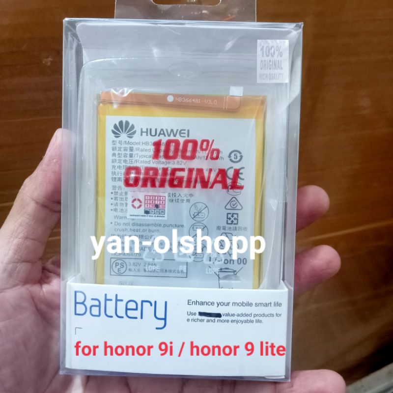 baterai batre Huawei HB366481ECW ORI atau Baterai honor 9i honor 9 lite