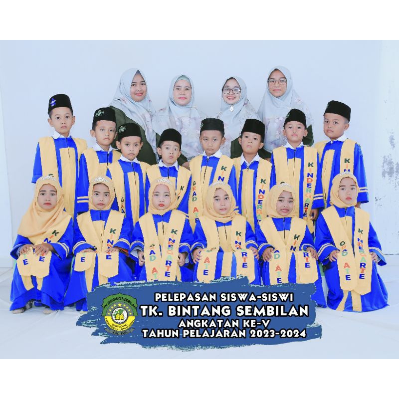 Toga wisuda TK / Paud terbaru. Baju toga anak paud / TK