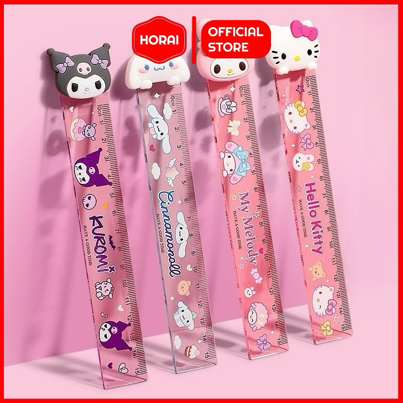 

Penggaris Anak Sanrio Premium Boneka Kuromi Cinnamorol Melody Hello Kitty 15CM