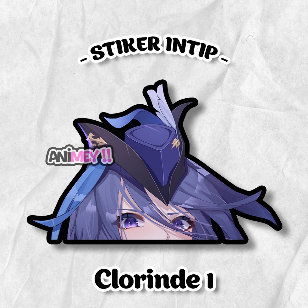 

Stiker Intip Clorinde Genshin Impact / Sticker Anime Waterproof