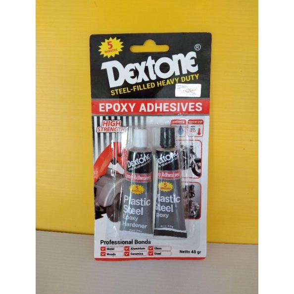 

PROMO TERGILA lem besi dextone 5 menit lem epoxy lem campur 48gram