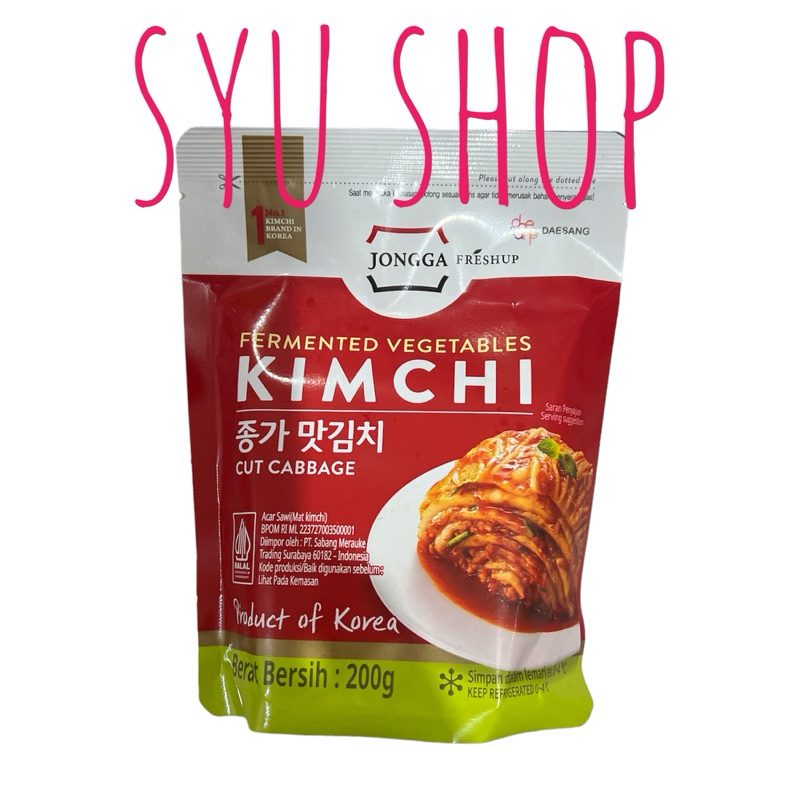 

Jongga kimchi fermented vegetables mat cut cabbage original 200gr