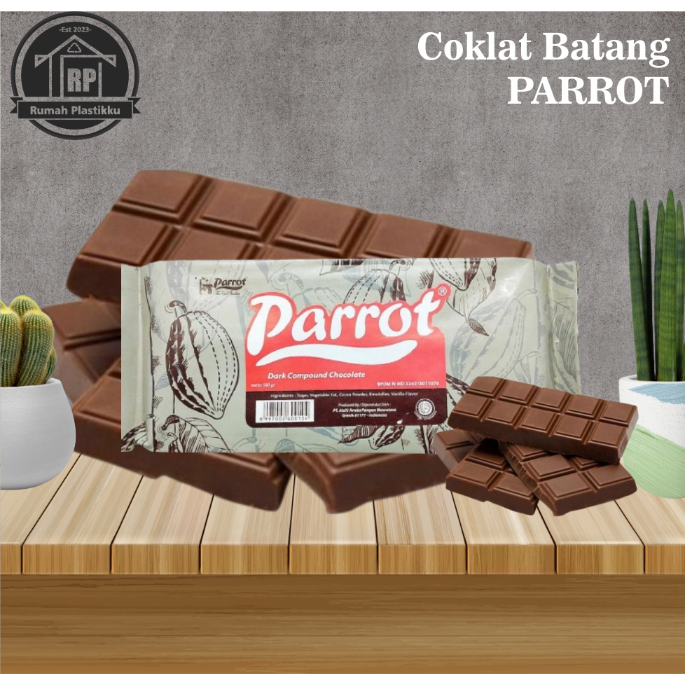 

Coklat PARROT / Parrot dark compound / Coklat Batang Kemasan 250gr