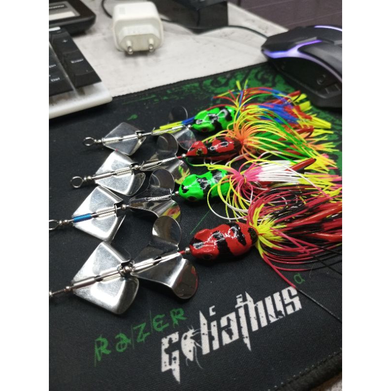 umpan casting toman ribut dua kipas