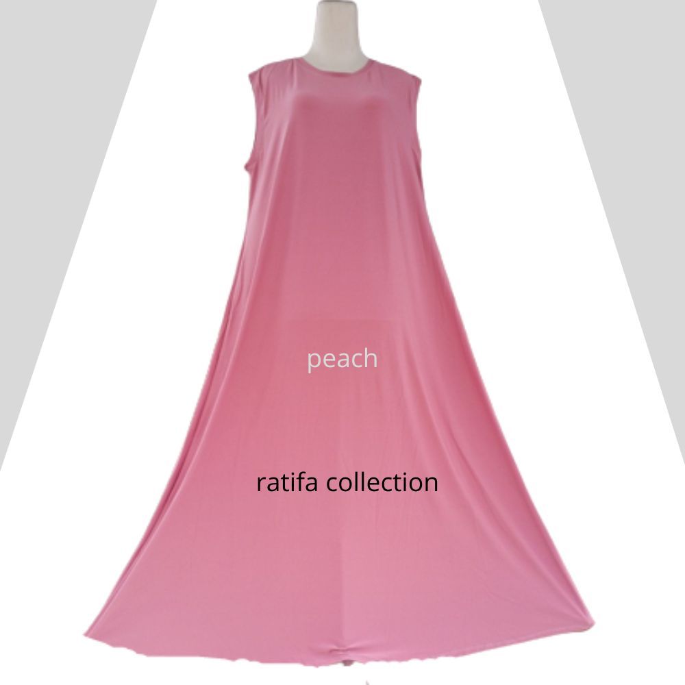 Gamis Yukensi Jumbo Ld110  PJ140  Kutung Tanpa Lengan Inner Dres Tanpa lengan bahan jersey premium