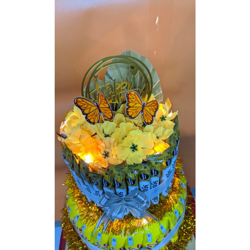 

Tower snack tarik uang dan led untuk ulang tahun anak atau pacar hampers kue unik dan menarik