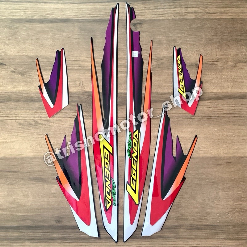 striping sticker stiker lis list body motor Honda astrea grand legenda 1 full set standar berkualita