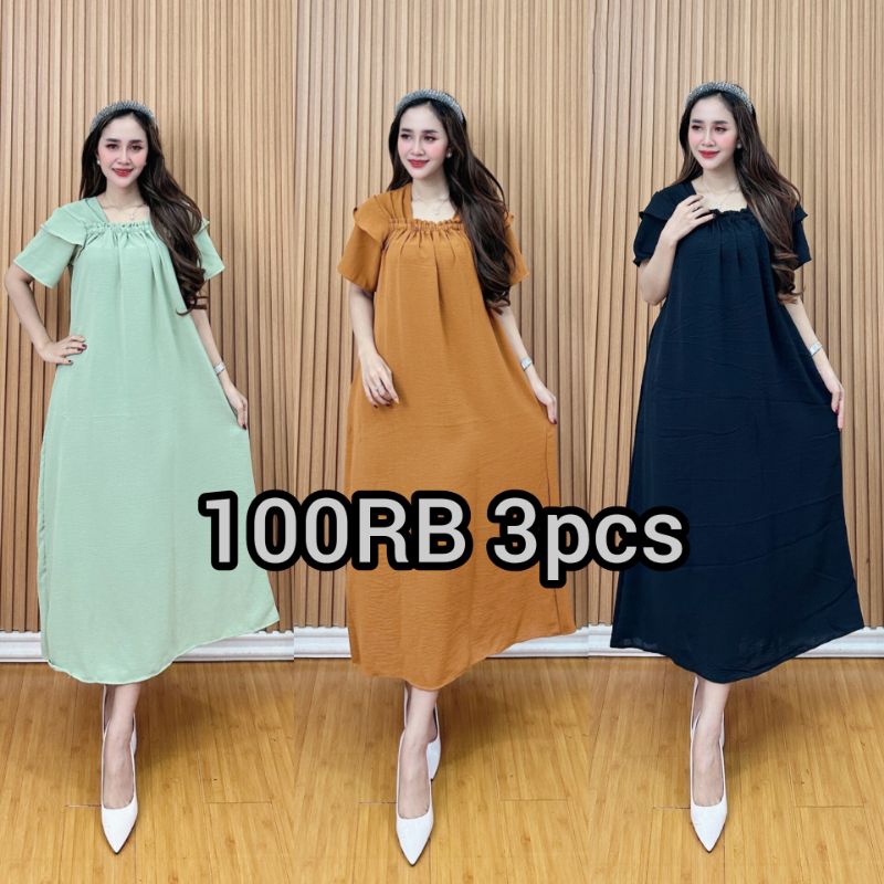 Daster Fuji Bahan Crinkle Daster 100 Dapat 3