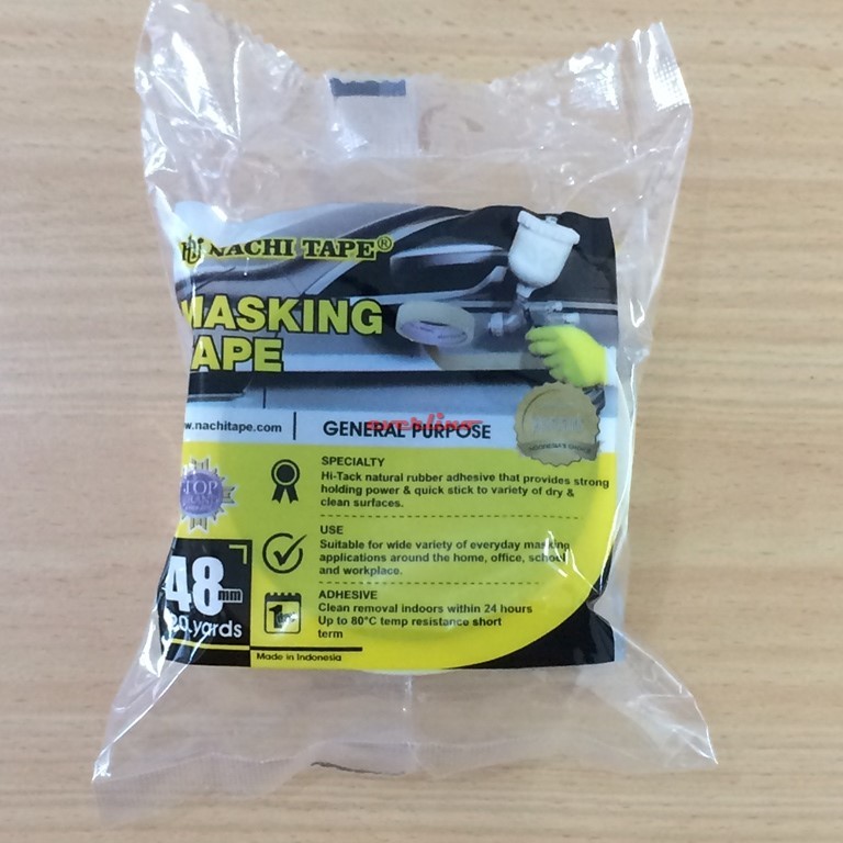 

berkah NACHI 48 mm 2 inch Masking Tape Isolasi Lakban Selotip Kertas solasi isolatip