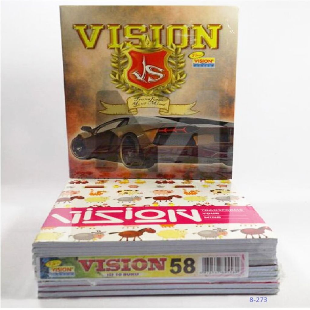 

Buku Tulis Sekolah VISION 58 Lembar 1Pak Isi 10 Cover Random Ukuran Standar