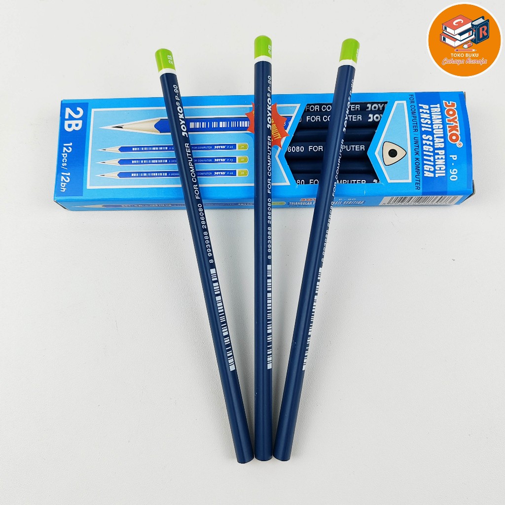 

Pensil Joyko 2B 1Pak isi 12pcs Triangular Pencil Segitiga P-90