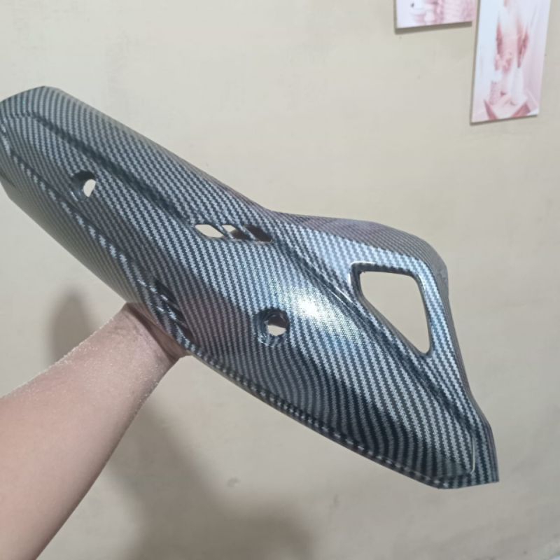 cover carbon knalpot vario 125 KZR/pelindung knalpot carbon vario 125 KZR