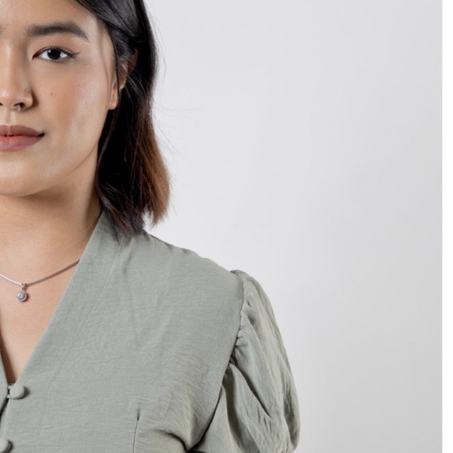 KEBAYA MODERN TSIREYA HIJAU SAGE (PANJANG PENDEK)