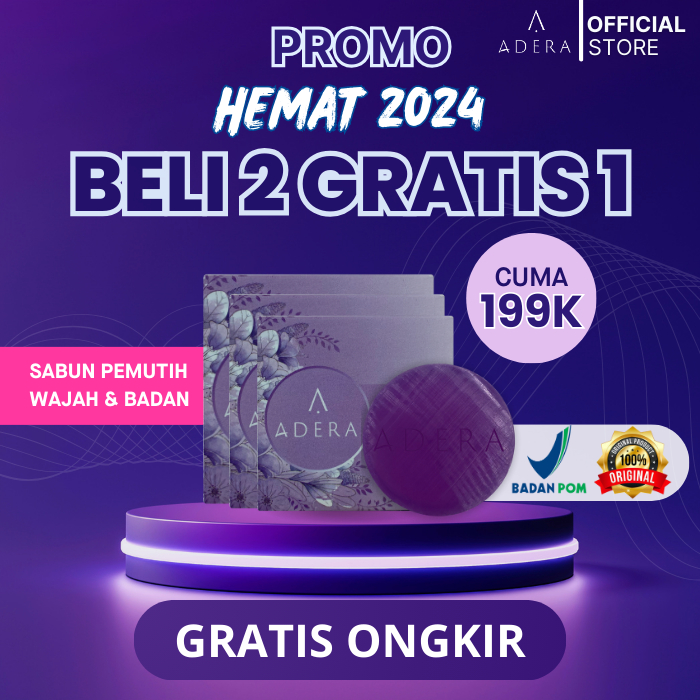 Sabun Adera Collagen 100% Original BPOM dan Halal Membantu Memutihkan Wajah Badan Menyembuhkan Luka