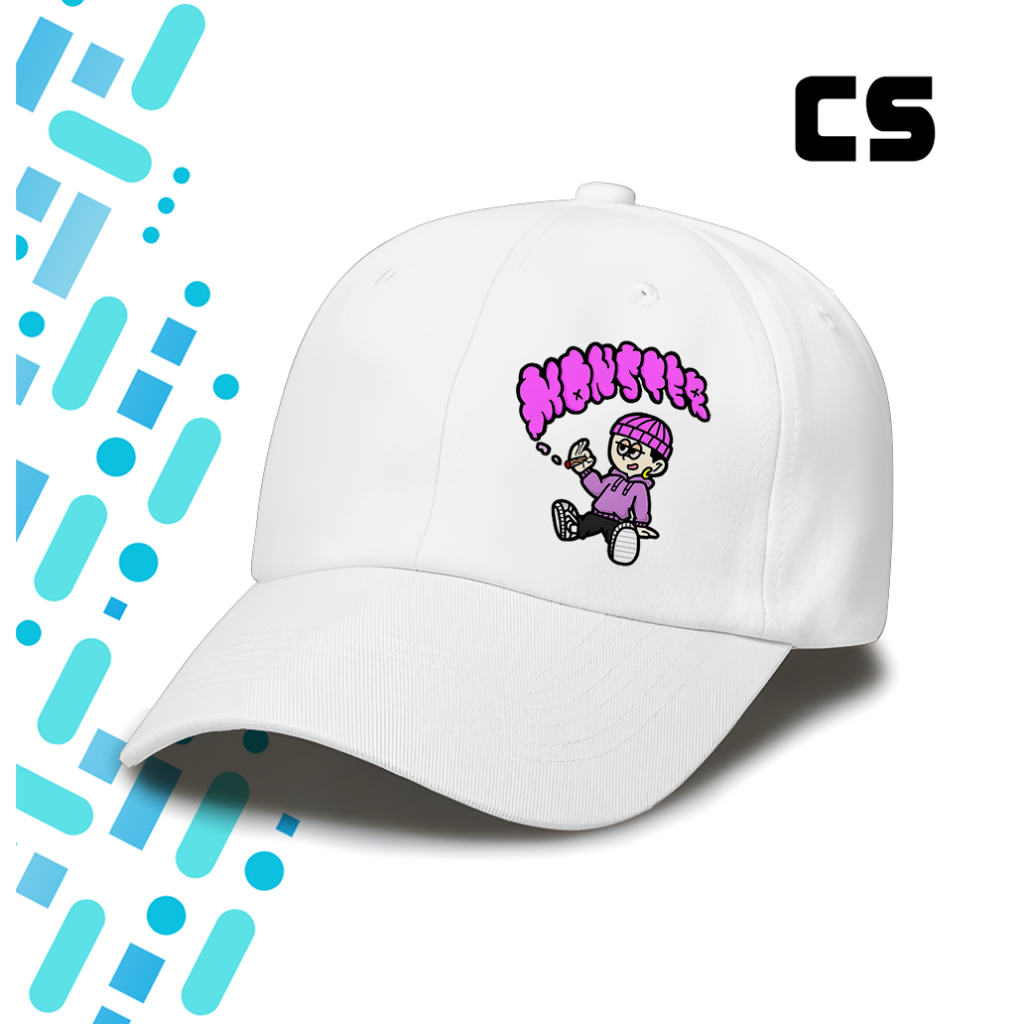 Topi Baseball Pria Wanita Sablon Motif Monster