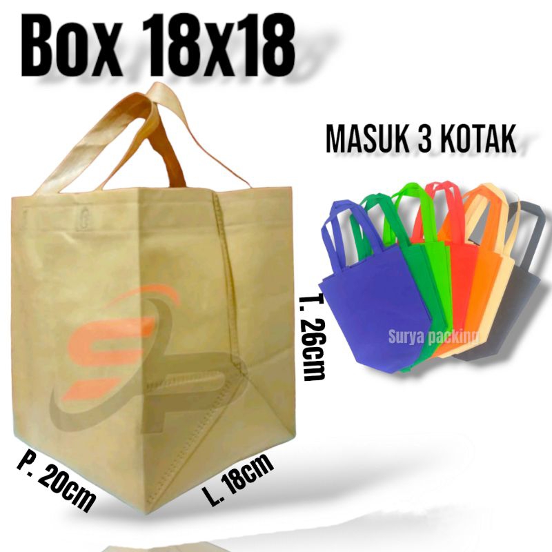 

RB Tas Goodiebag Kotak 18x18 HBPA Tinggi 26cm 12pcs