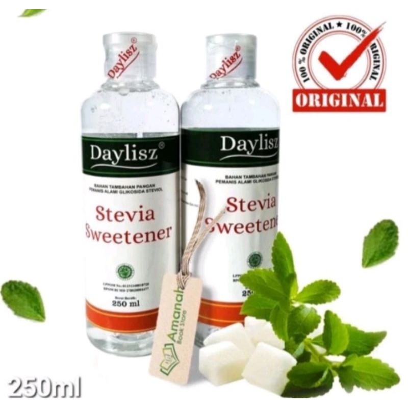 

gula cair stevia sweettener daylisz 250ml pemanis natural healty food